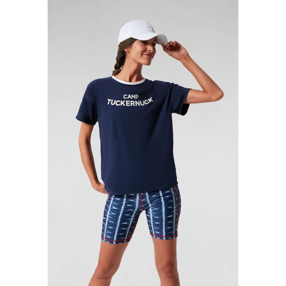 Tuckernuck Tnuck Sport Camp Tuckernuck Navy Tee Women's S